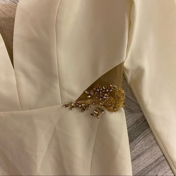 Marchesa Notte Embellished cutout crepe midi dress Size 8 - Picture 8 of 11